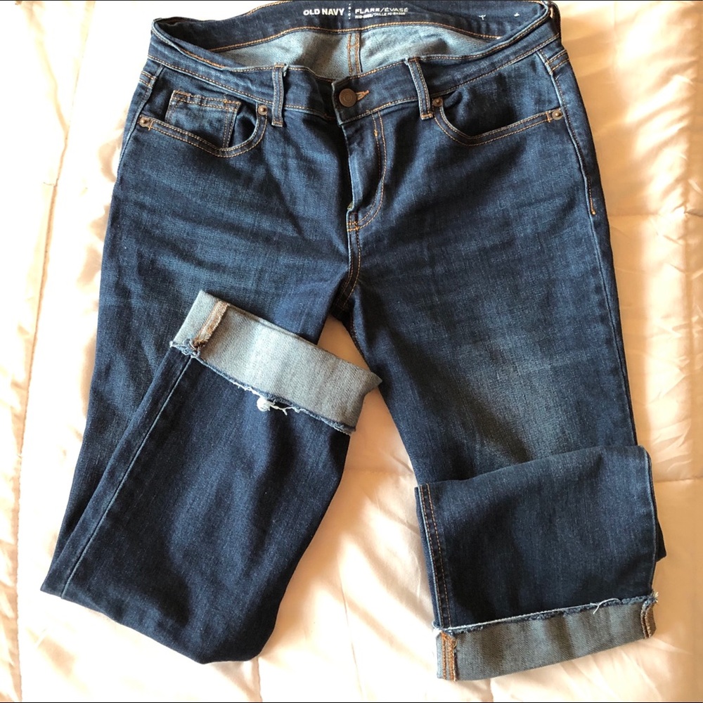 Dark Denim Straight Leg Jeans